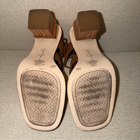 Jessica Simpson Tobacco Brown Lonor Strappy Heels Vacation Summer Fall Spring - Picture 5 of 6